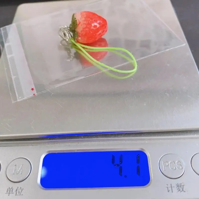 203B 화려한 전화 끈 손목 손목 스트랩 과일 테마 전화 체인 DIY 수제 키 체인 백팩 전화 카메라 보석 보석 액세서리