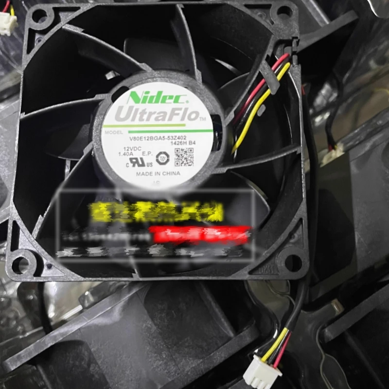 Free shipping new V80E12BGA5-53Z402 8038 12V 1.40A three wire cooling fan
