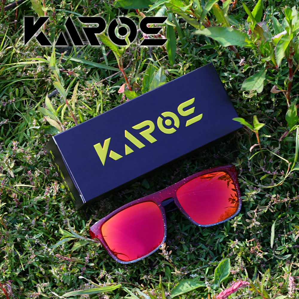 

KAROS Classic Men Square Polarized Fishing Sunglasses Outdoor Driving Cycling Running Goggles Vintage Large Frame UV400