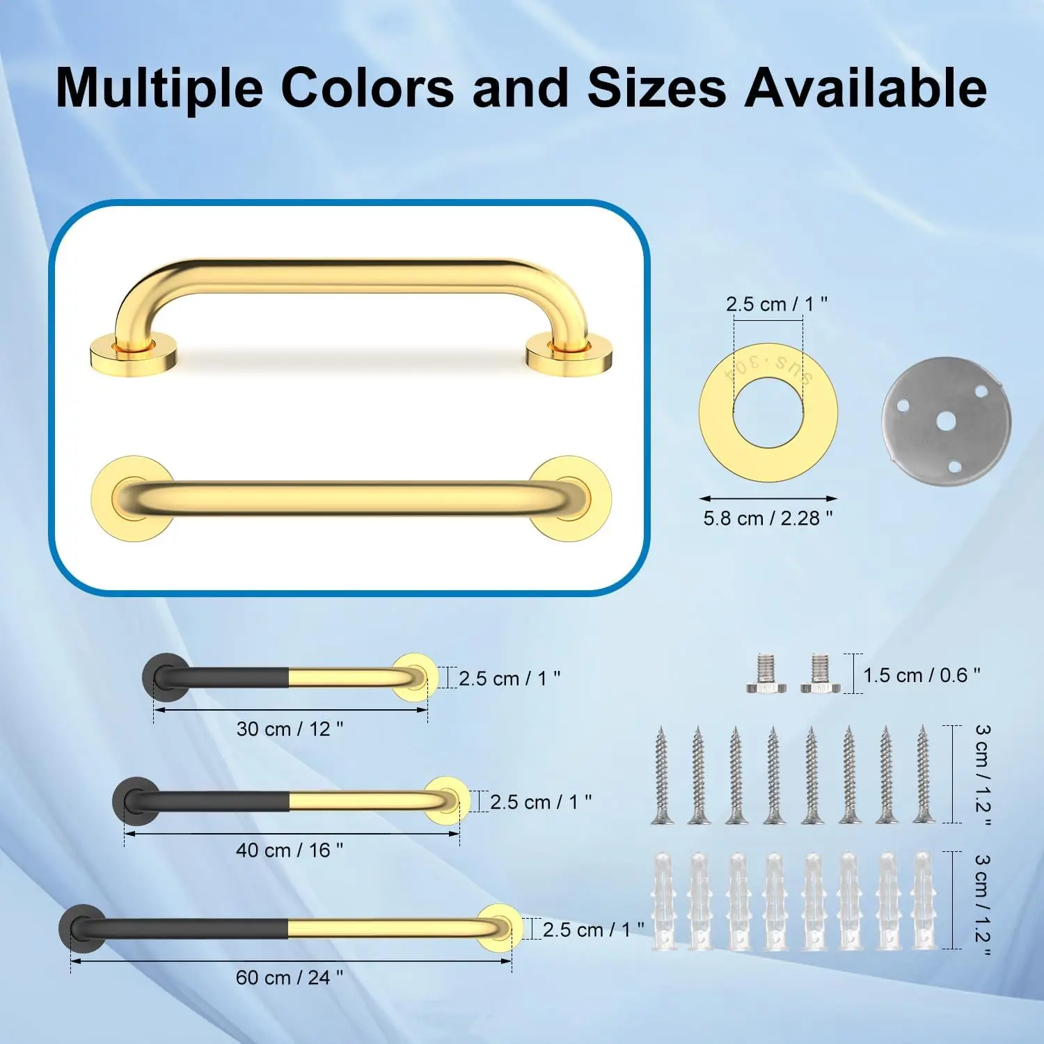 

Hand bar bathroom handrail, shower handle, bathroom handle, kitchen bathtub, shower and step safety bar, the elderly.