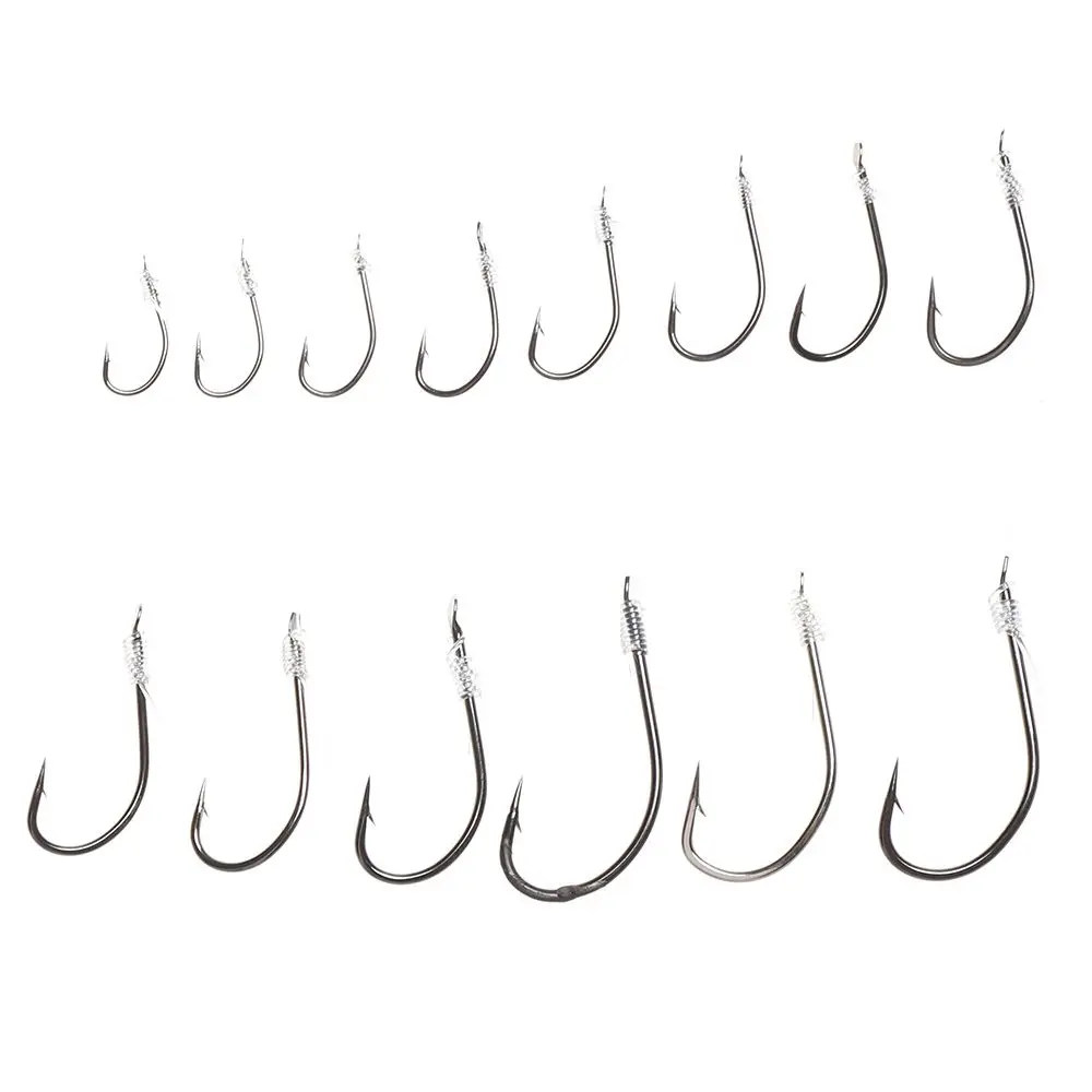 20/28pcs Sharp Carbon Steel Durable Head Fish Bait Fishing Hook with Line Fishook Nylon fishing line