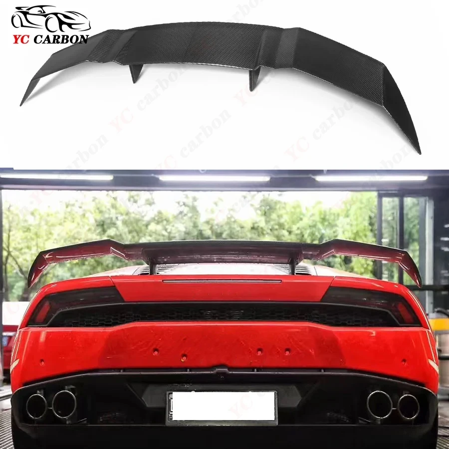 

For Lamborghini Huracan LP580 580 610 Carbon fiber Spoiler Rear Tail fins Duckbill Car Wing Retrofit the rear wing body kit