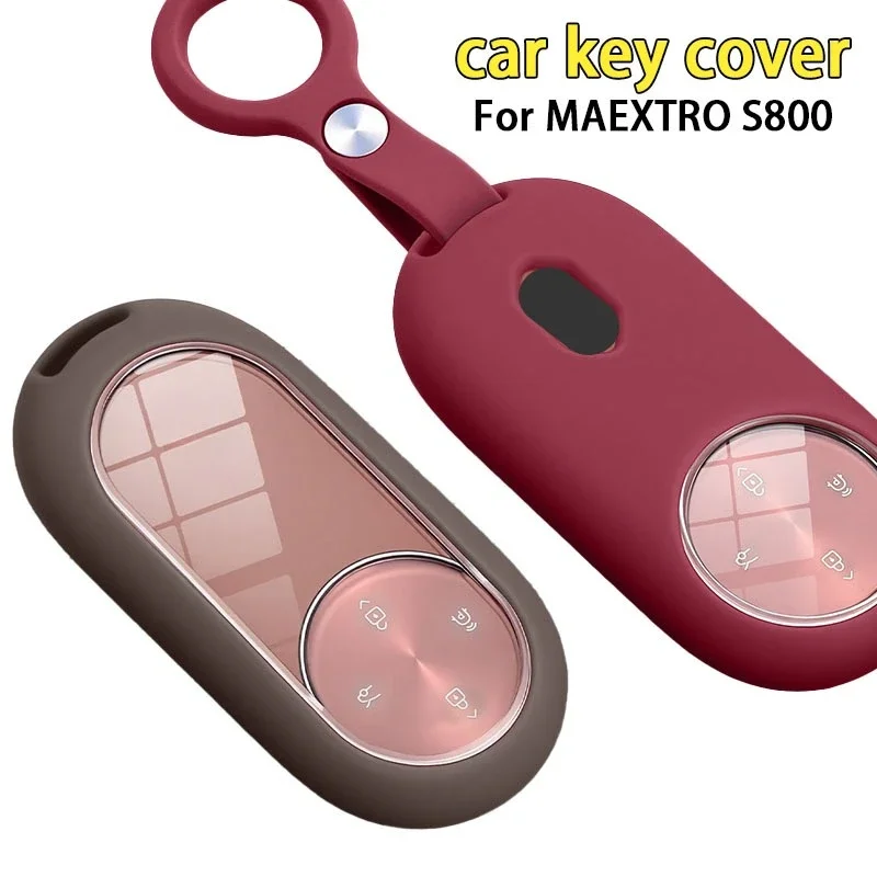 For MAEXTRO S800 Car Key Cover Silicone Material Smooth Soft Key Case Scratch Resistant Protective Shell Car Accessories