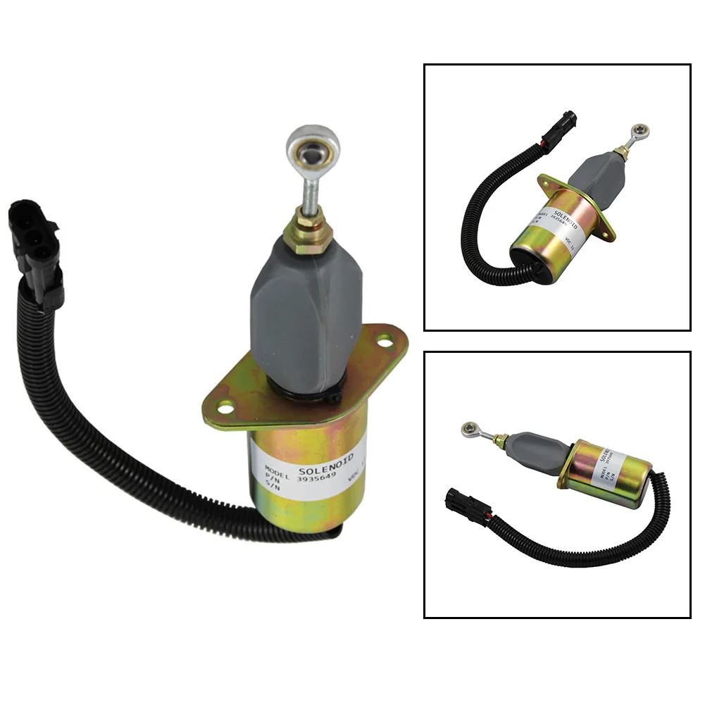 For Backup Generators Diesel Fuel Valve 12V Solenoid Valve Engine Start Stop Control 12V DC Design 3-inch Bolt Spacing