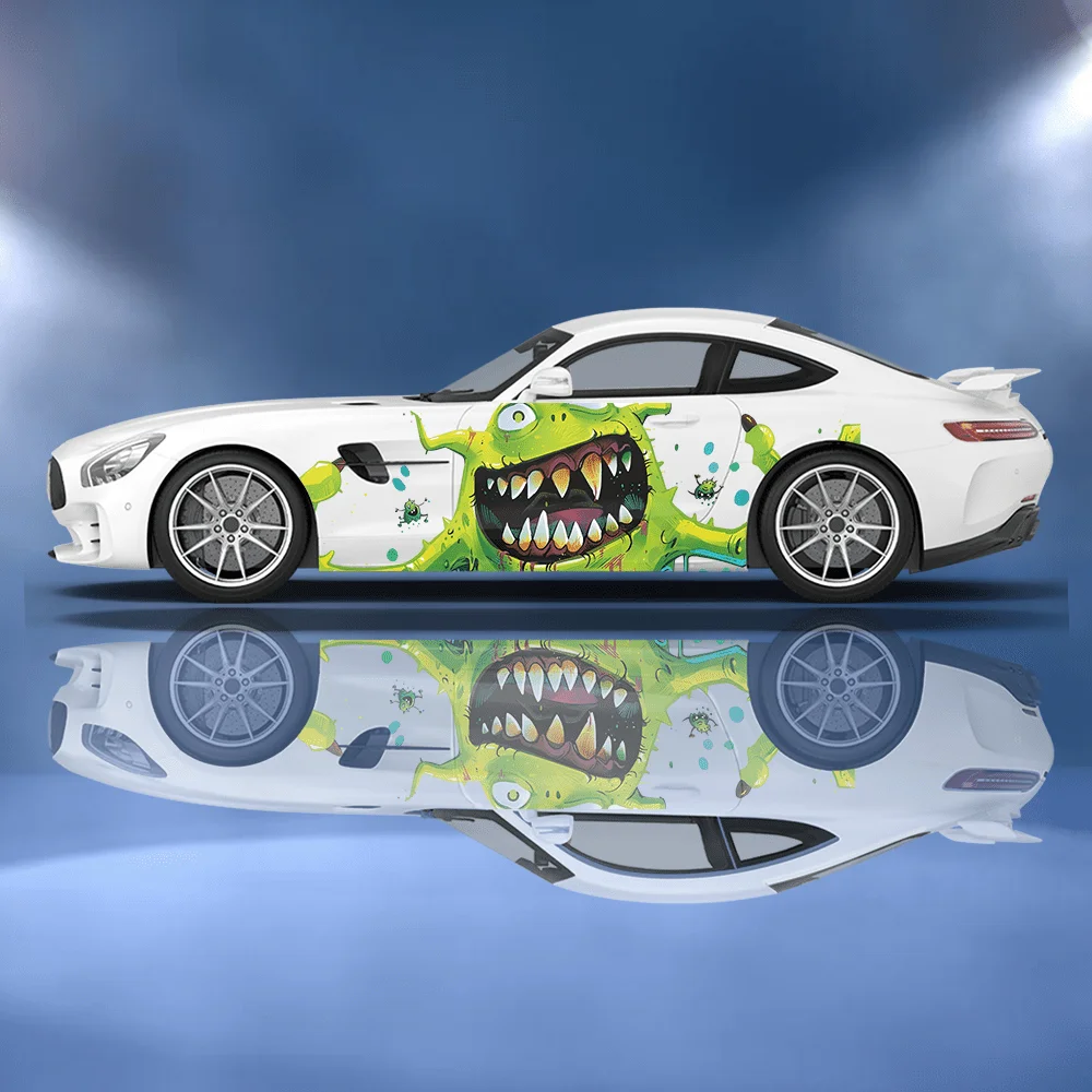 

Глупый милый зеленый монстр, автомобильные виниловые наклейки, самоклеящаяся наклейка из ПВХ, подходит для грузовиков, внедорожников, Декор, автоаксессуары, подарок