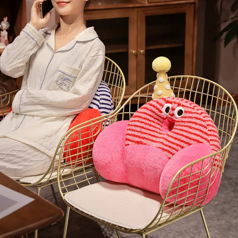 สนุก Bedhead เบาะหมอนห้องนอนที่มีสีสันหอพักฤดูหนาว Plush เตียงเอวป้องกันโซฟาหมอนห้องนั่งเล่นเด็กรถ Backpad