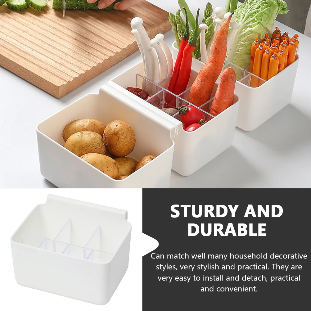 

Органайзер для боковой дверцы холодильника, прозрачный подвесной контейнер для хранения в холодильнике, морозильной камере, кухонном шкафу, маленький разделитель-органайзер