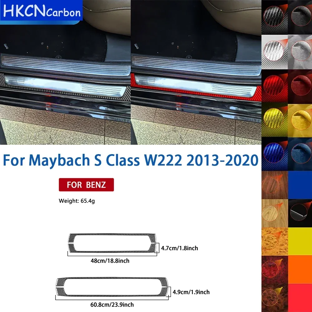 

For Maybach S Class W222 2013-2020 Carbon Fiber instrument side Panel Trim strip Car Interior Accessories Decorative Stickers