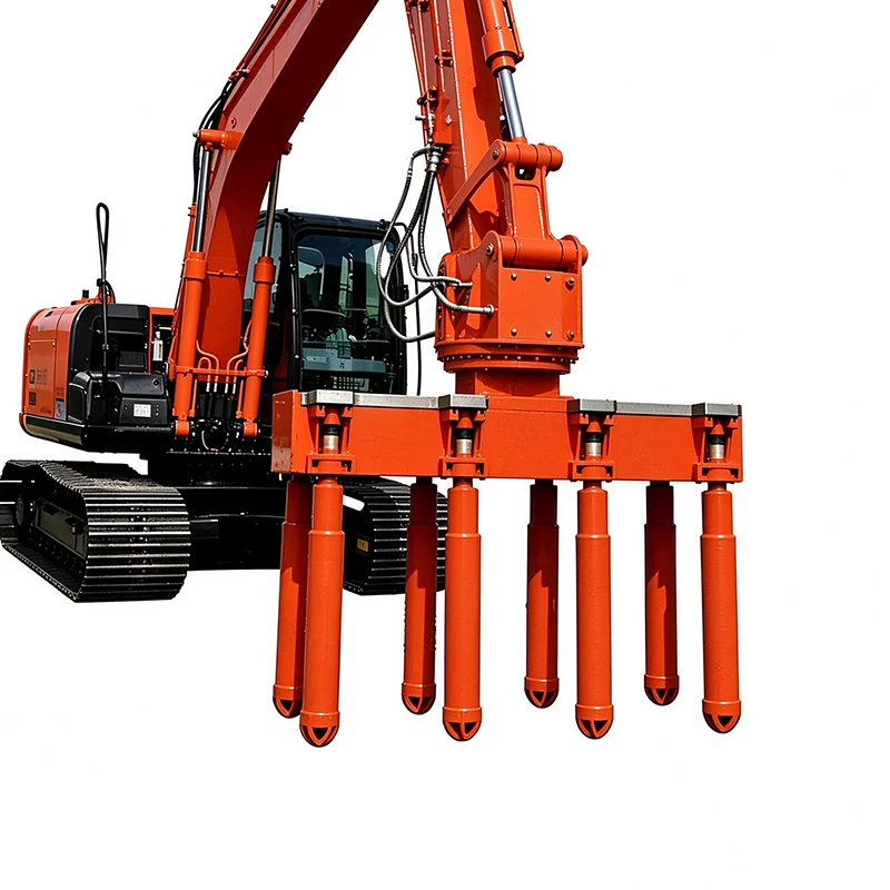 Hydraulic Concrete Poker Vibrator Mounted Attachment for Concrete Casting & Air Bubble Elimination