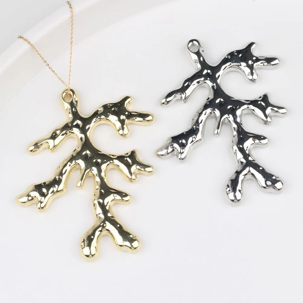 

2PCS Simple Cute Coralline Shape Pendant Handmade DIY Earring Bracelets Jewelry Making Supplies Accessories Craft Fashion