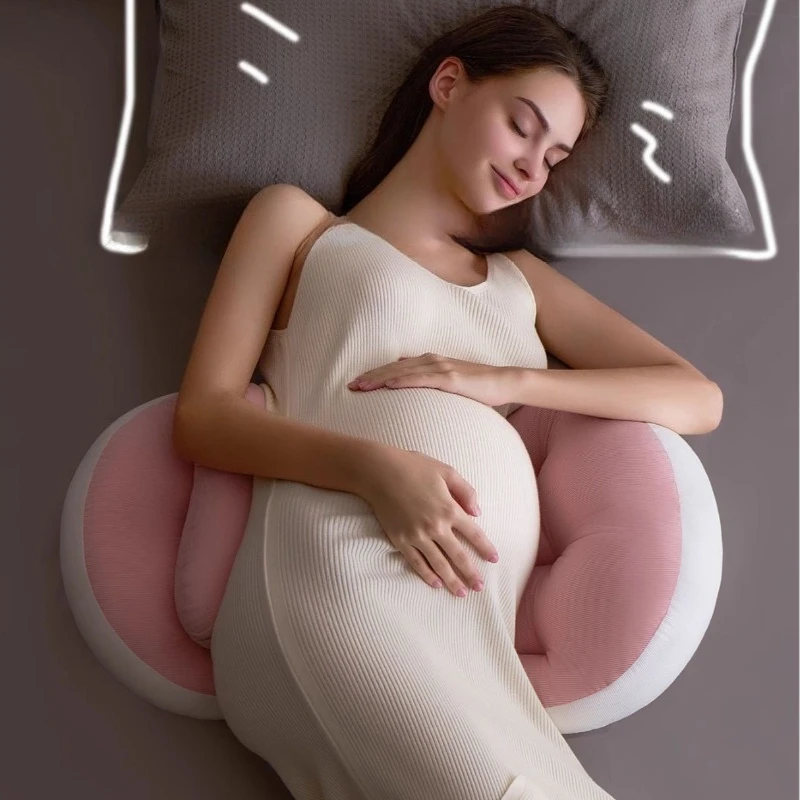

Дышащая боковая подушка для сна для беременных, подушка для поддержки живота с поддержкой талии и удобным дизайном для лежания по бокам