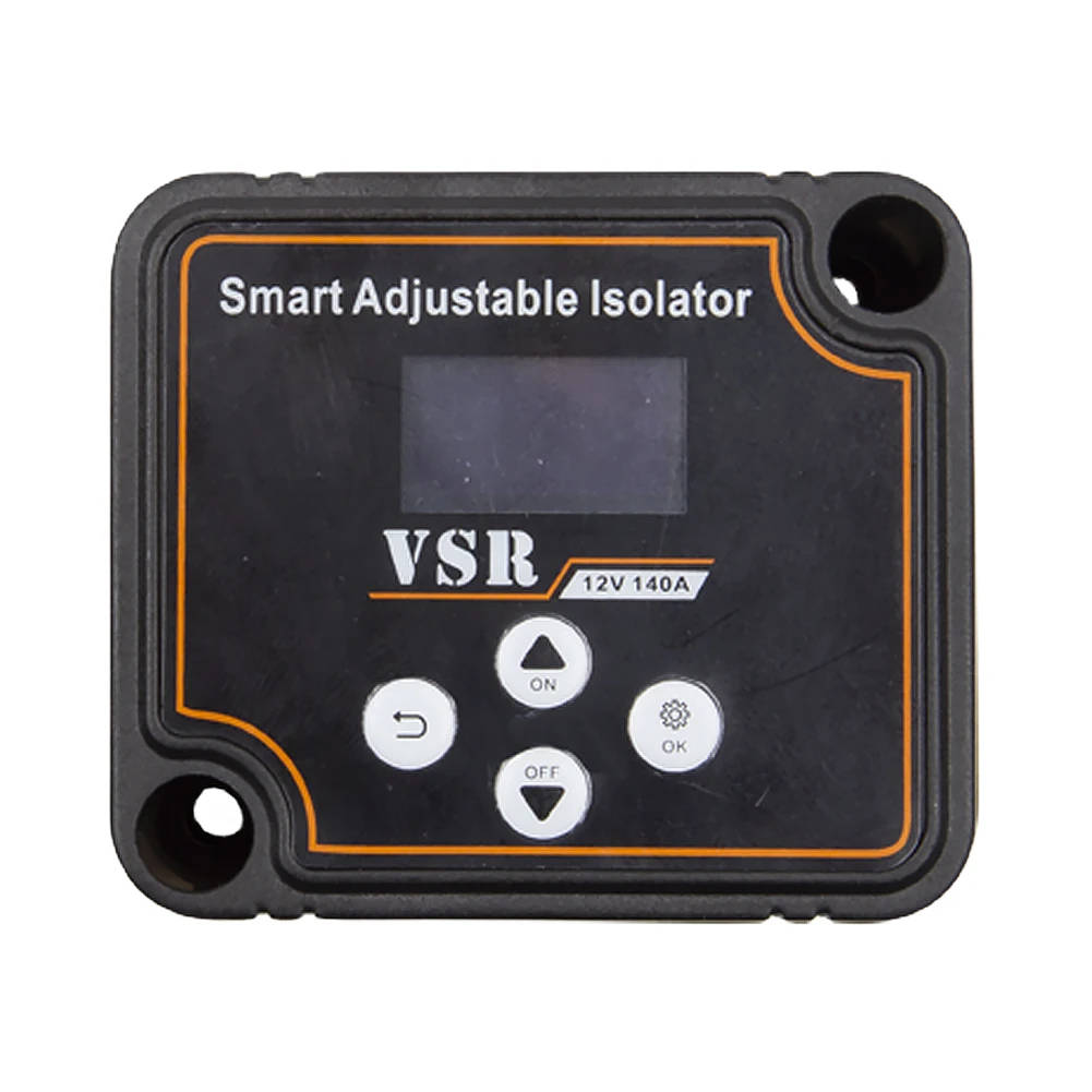 12V 140A Adjustable Dual Battery Isolator Split Charge Dual Battery Smart Isolator LCD Display Smart Dual Battery Smart Isolator