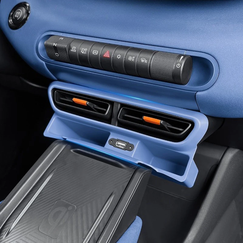 

For BYD Dolphin Seagull Mini Surf Car Center Console Air Outlet ABS Storage Box with USB Interface Interior Storage Accessories