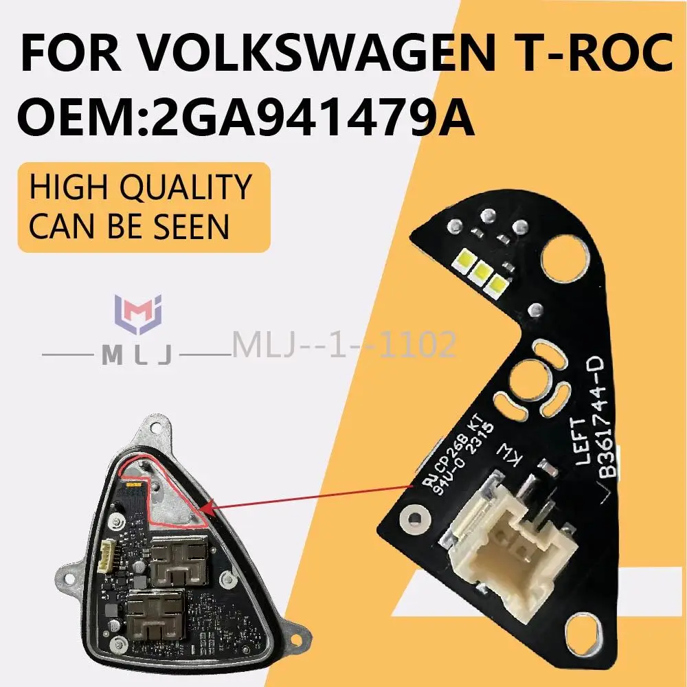 2GA941479A For Volkswagen T-ROC LED Daytime Running Light Turn Signal Light Source Board B361745-B B361744-D White Daylight