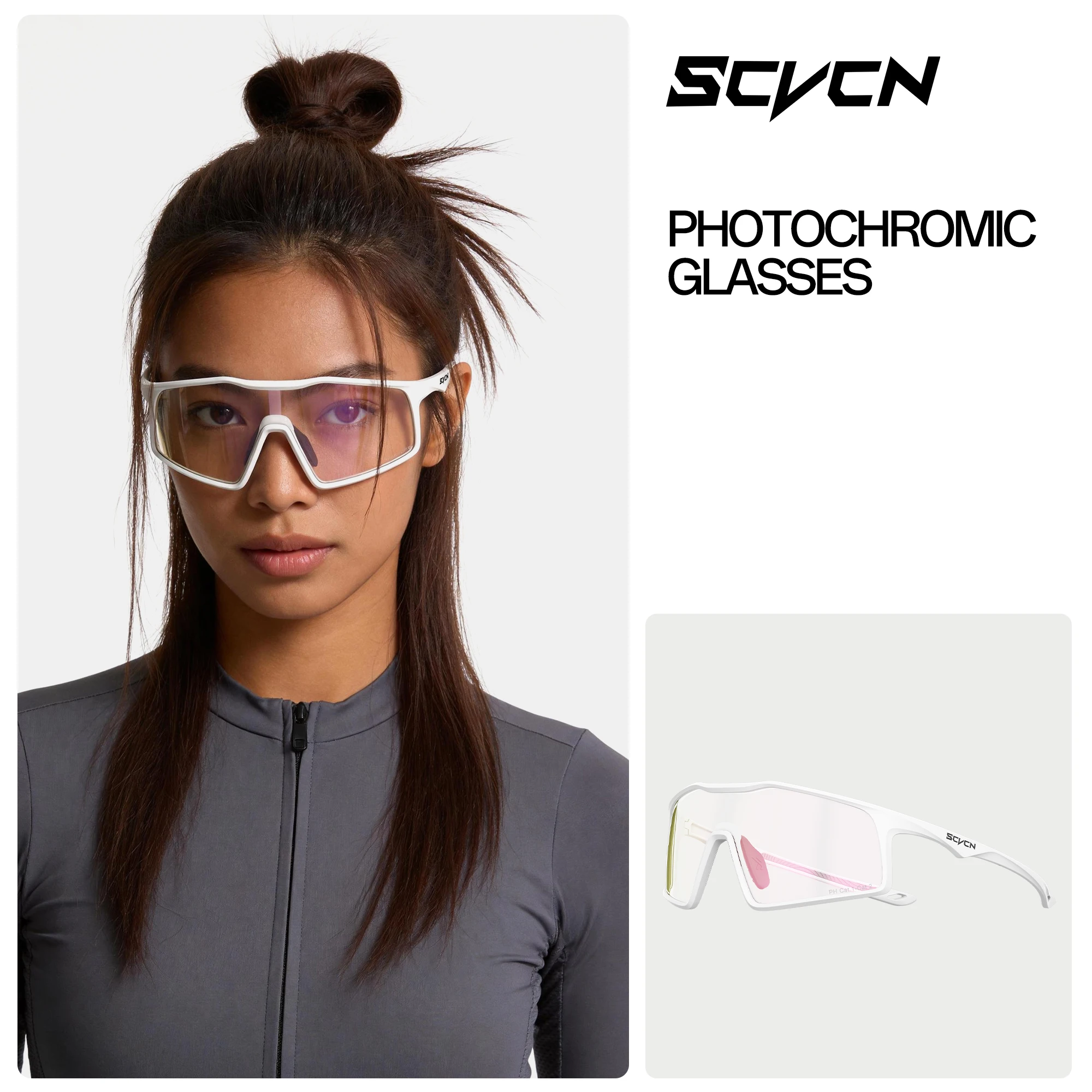 

Очки для велоспорта SCVCN с фотохромными линзами для мужчин, солнцезащитные очки для активного отдыха, горные велосипедные очки, гоночные очки с защитой от ультрафиолета UV400