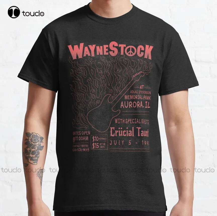 

Waynestock Classic T-Shirt Golf Shirt Custom Aldult Teen Unisex Digital Printing Tee Shirt Xs-5Xl Classic Tshirt