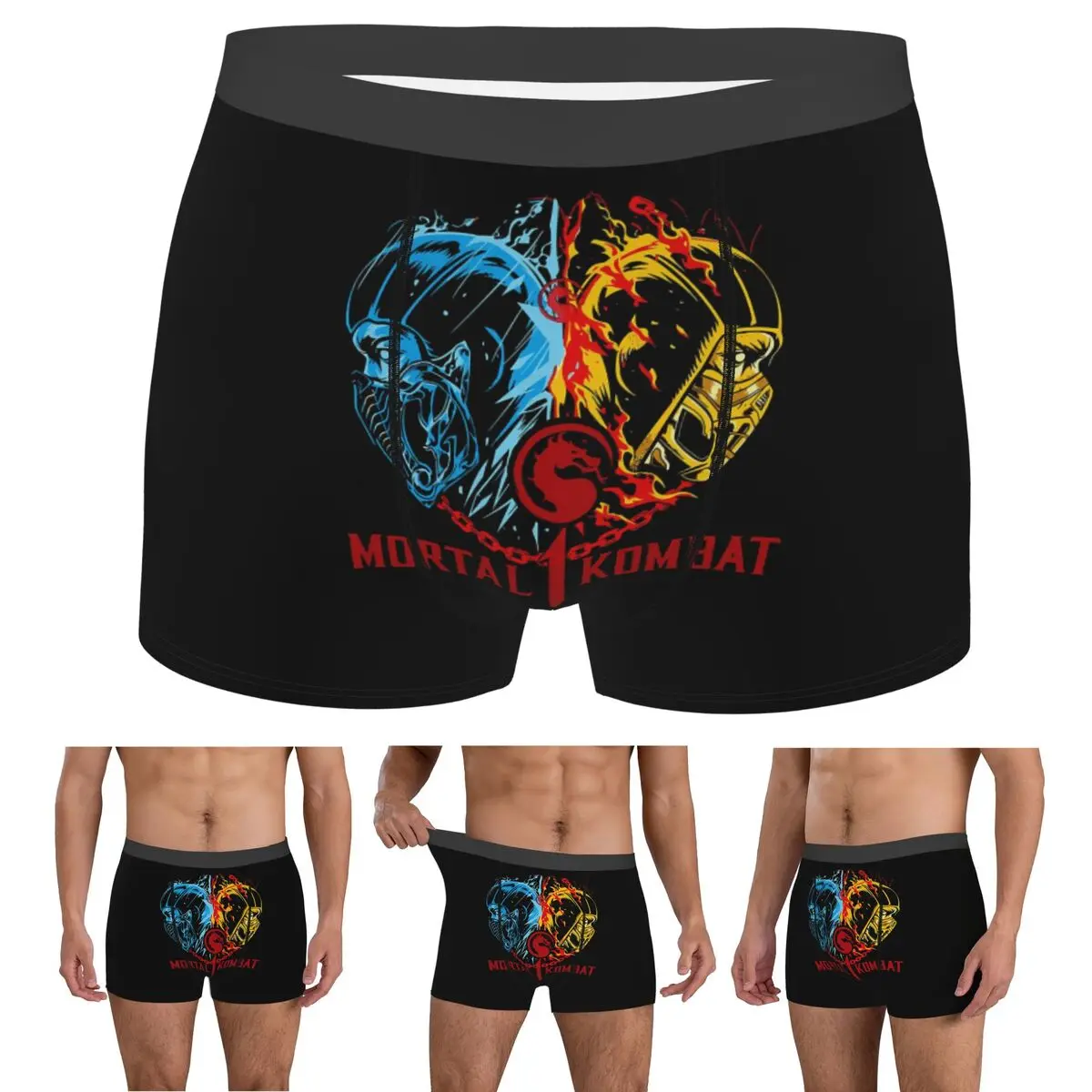 

Трусы-боксеры, шорты Mortal Kombat One, мужское мягкое нижнее белье для мужчин, подарки бойфренду