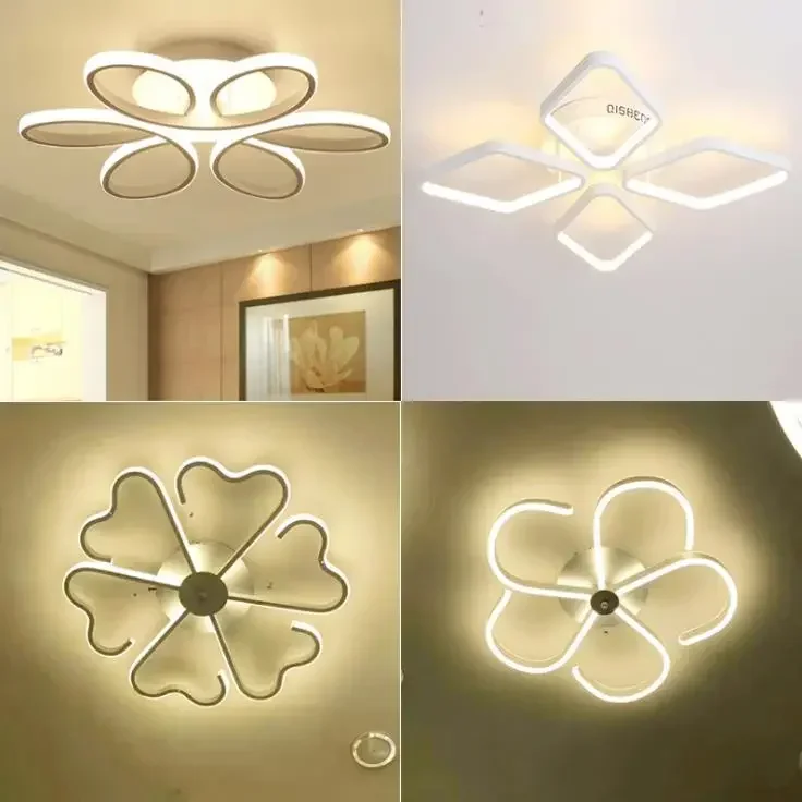 Northern Europe main bedroom led ceiling light modern extremely simple warm home atmospheric aluminum dining room lamp