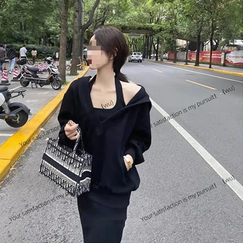 Altersreduzierung und dünner Anzug im ausländischen Stil für Damen in großen Größen, zweiteiliges Kleid mit Fleischbedeckung