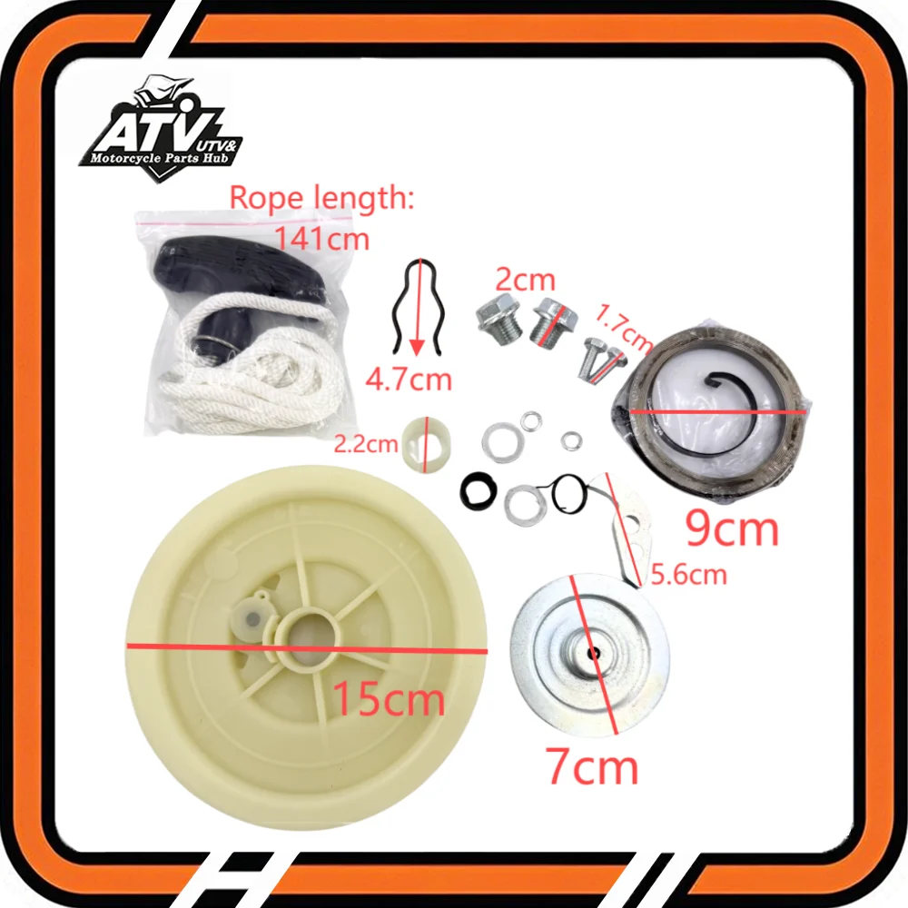 

ATV Recoil Pull Starter Start Repair Rebuild Kit For Polaris Sportsman 500 1996-2011 3084744 3084822 3083378 3083379 3083463 New
