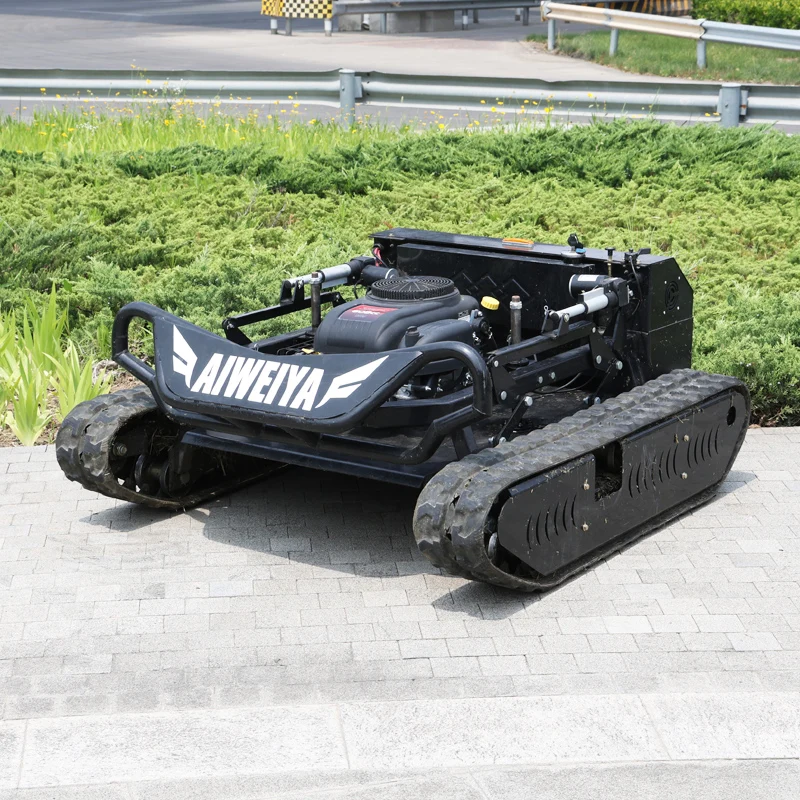 Customized Petrol Remote Control Robot Lawn Mower Robotic Lawnmower With Multi-Function Snow Shovel Blade Attachment view 2