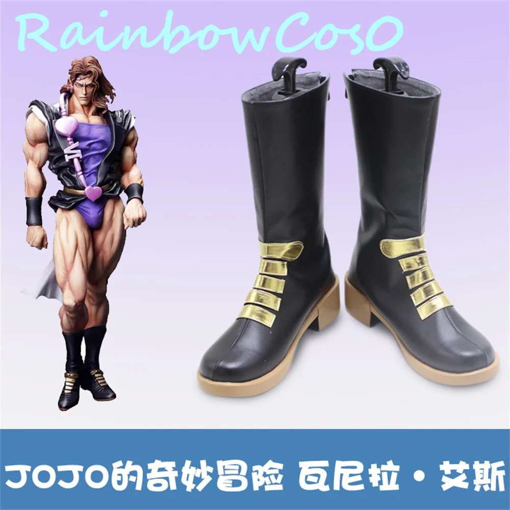 

JoJo's Bizarre Adventure Stardust Crusaders Vanilla Ice Обувь для косплея Сапоги Игра Аниме Хэллоуин Рождество РадугаCos0 W2979