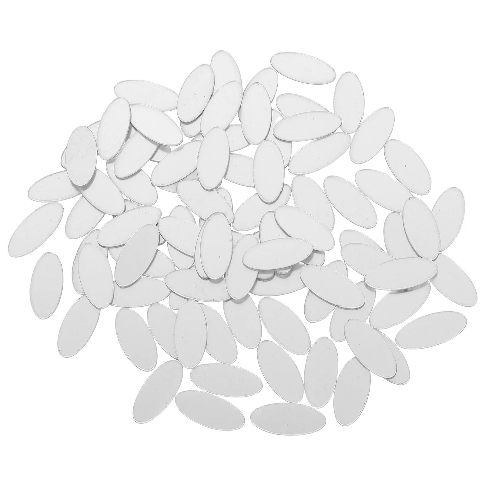 

100Pcs Mini Oval Mirror Wall Stickers Frameless Self Adhesive for Home Decor Bathroom Kitchen Living Room DIY Crafts