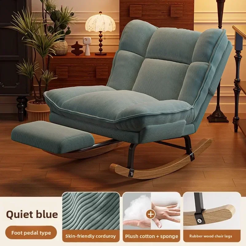 Lazy Sofa Reclining And Sleeping Rocking Chair Household Balcony Leisure Reclining Chair Living Room Bedroom Single Sofa Chair