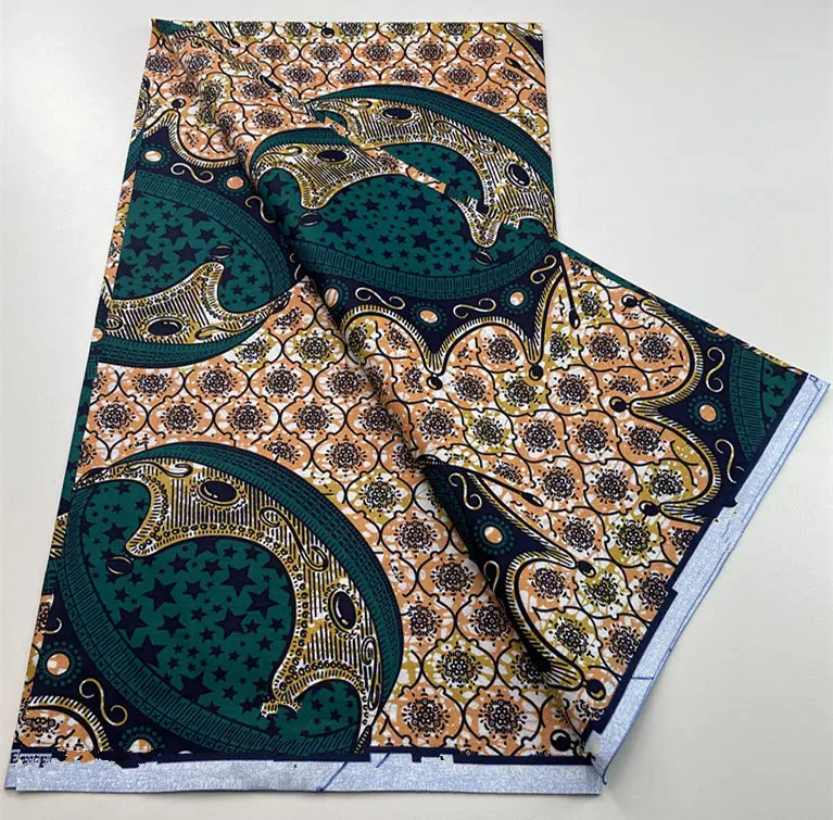 قماش 100% قطن باتيك أنقرة قماش أحدث مطبوعات شمع أفريقي حقيقي مضمونة لفستان الحفلات 6 ياردات S09 #3