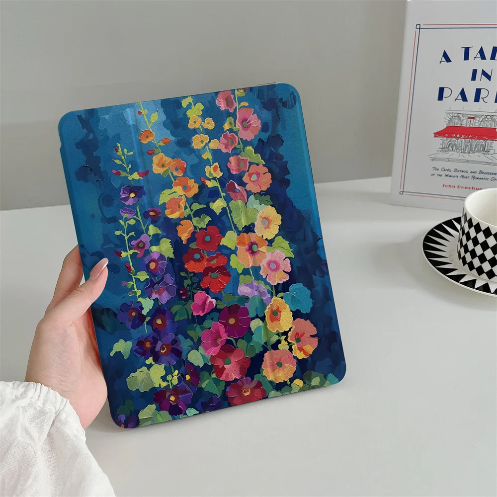 

Oil painting flowers and plants suitable for iPad 11 Pro 11 inch Air 2025 iPad Air 5/4 10.9 10.2 9.7 tablet computer protective