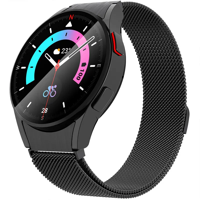 20MM Milanese Watch สำหรับ Galaxy Watch 4สาย40mm 44mm 4 CLASSIC 42/46mm โลหะ Correa สำหรับ Samsung Galaxy Watch 5 Pro 45mm