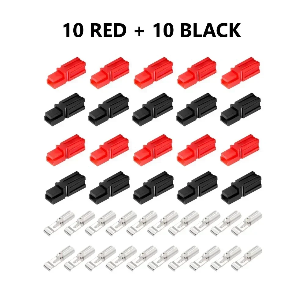 New 10Pairs 15/45Amp Plug= Connector Positive And Negative Poles Quick Connector Disconnect Kit For Plug= 20-12AWG Wire