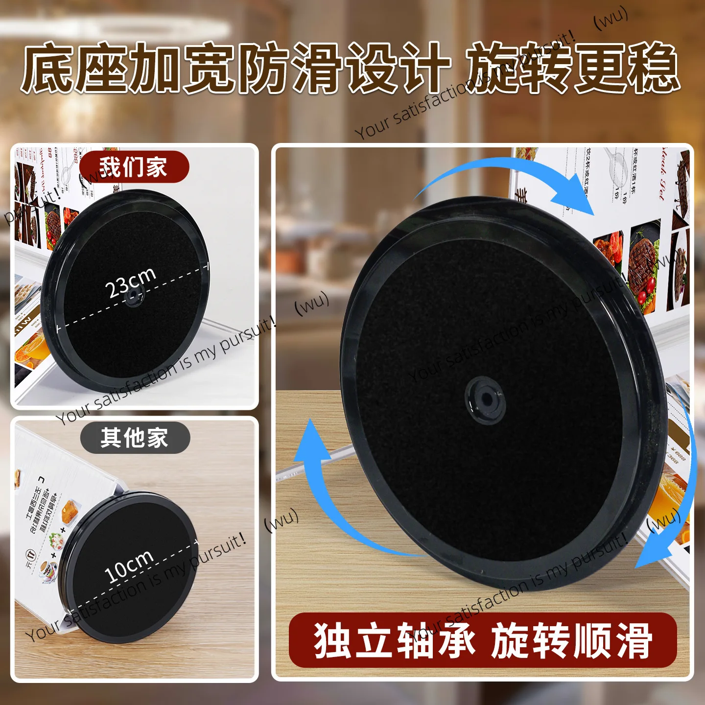 Acrylic six-sided rotating wine card a4a5 card menu table price stand table sign removable display