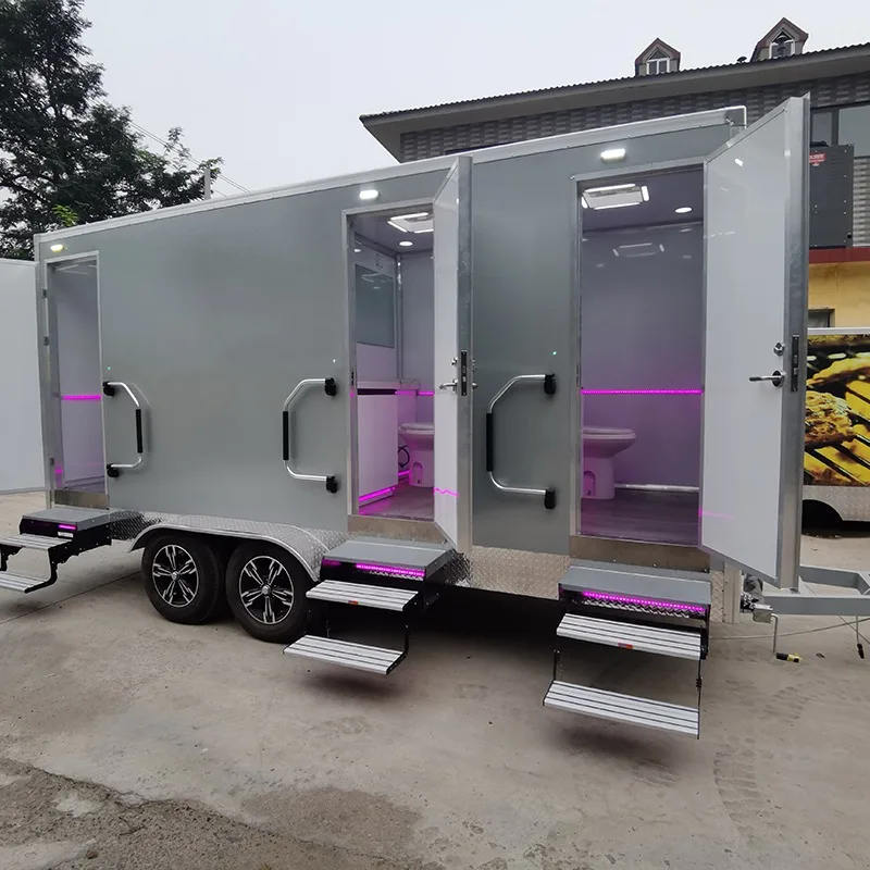 Movable Portable Toilet Trailer Portable Outdoor Toilet Trailer Restroom