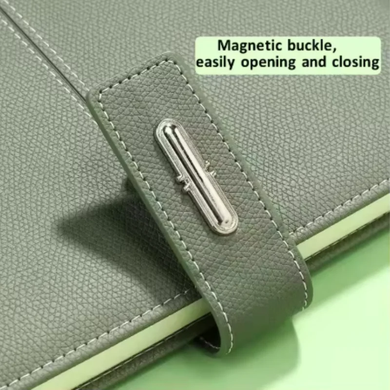 Conjunto cuaderno negocios cuero elegante caja regalo soporte bolígrafo - imagen 5