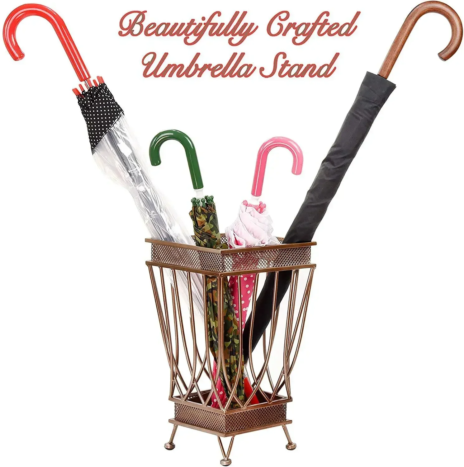 Nordic simple light luxury hotel lobby umbrella frame factory shopping mall umbrella storage frame wrought iron creative umbrel