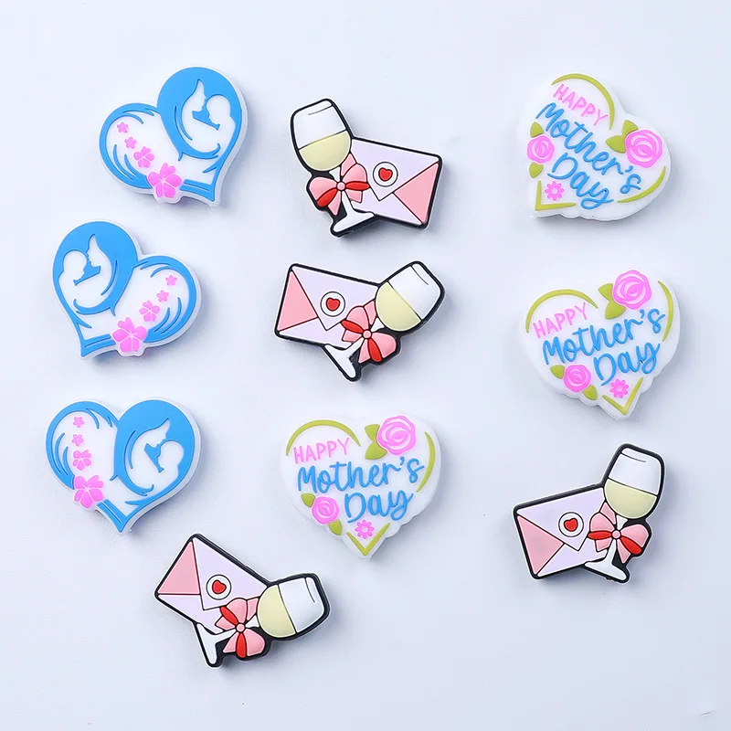 20pcs Baby Silicone Focal Beads Mother's Day Food Grade Newborn Chewing Toys Bead DIY Nipple Chain Jewelry Pens Accessories