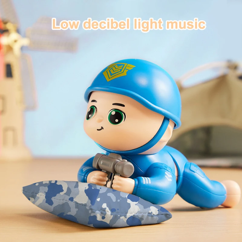 New Electric Baby Learning Crawling Doll with Music Children's Head-up Crawling Practice Toys Children's Educational Toys