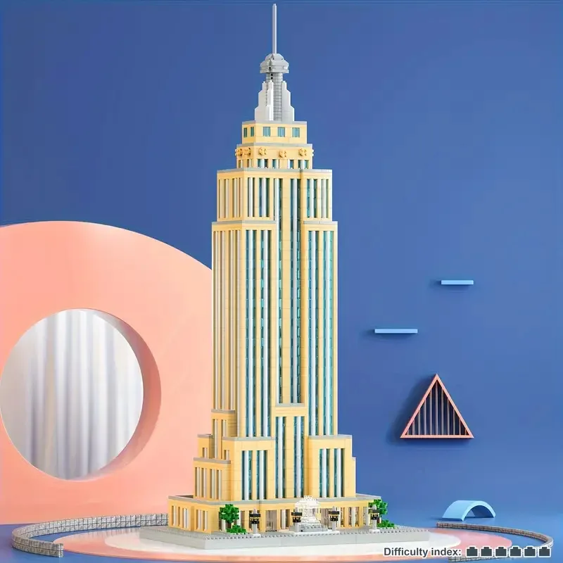 

2024 New Empire State Building 3D Assembly Puzzle Building Block Toy Model Ornament Holiday Gift Parent-child Toy