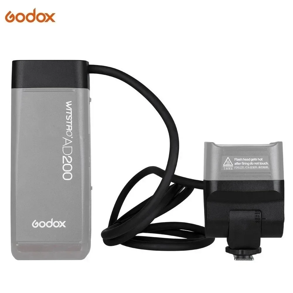 

Godox EC200 AD200 Extension Flash Head with 2M Cable Portable Off-Camera Light Lamp for Godox AD200 AD200Pro Flashpoint eVOLV