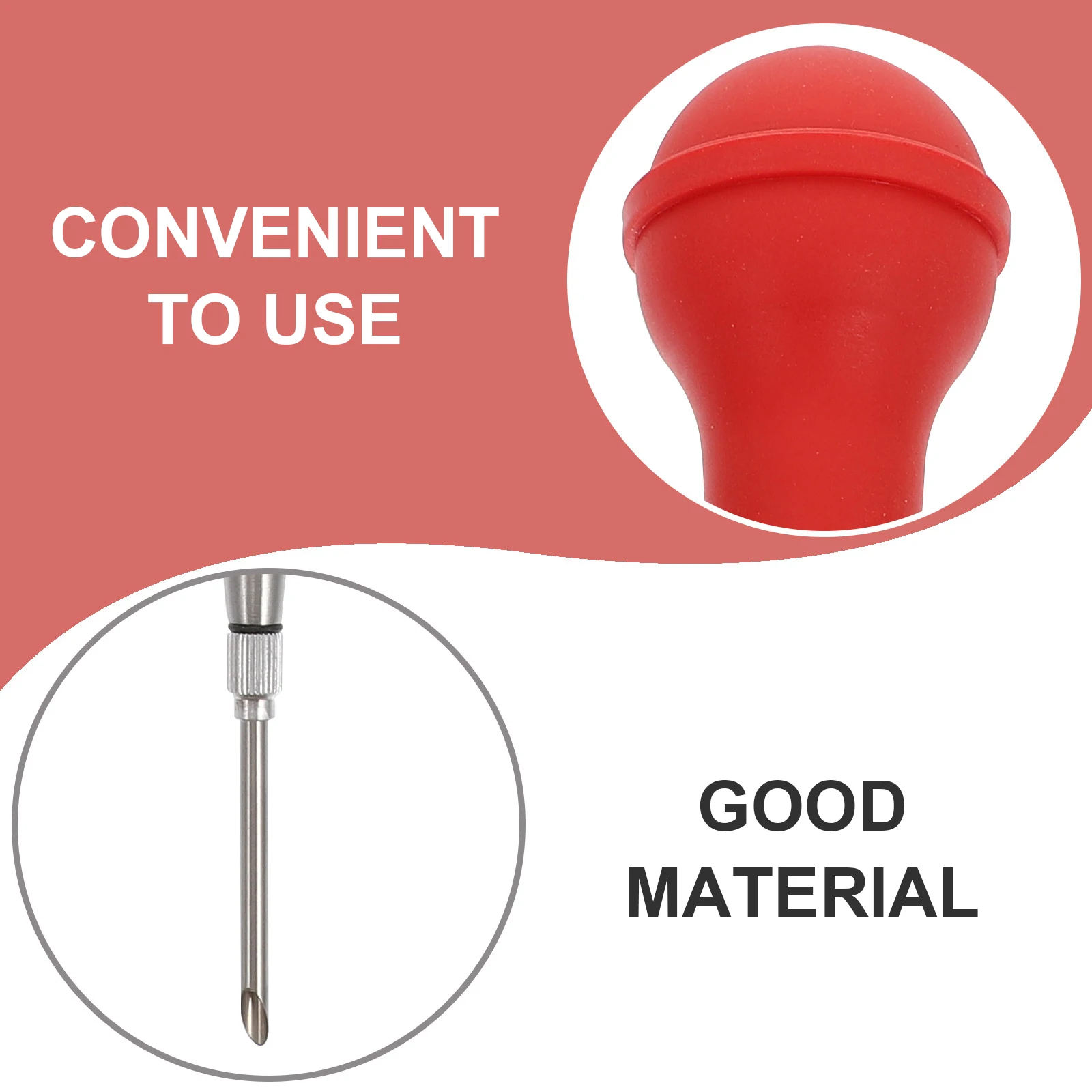 

Turkey Seasoning Pin Stainless Steel Silicone Sauce Injector Baster Syringe BBQ Meat Tool Kitchen Cooking Marinade