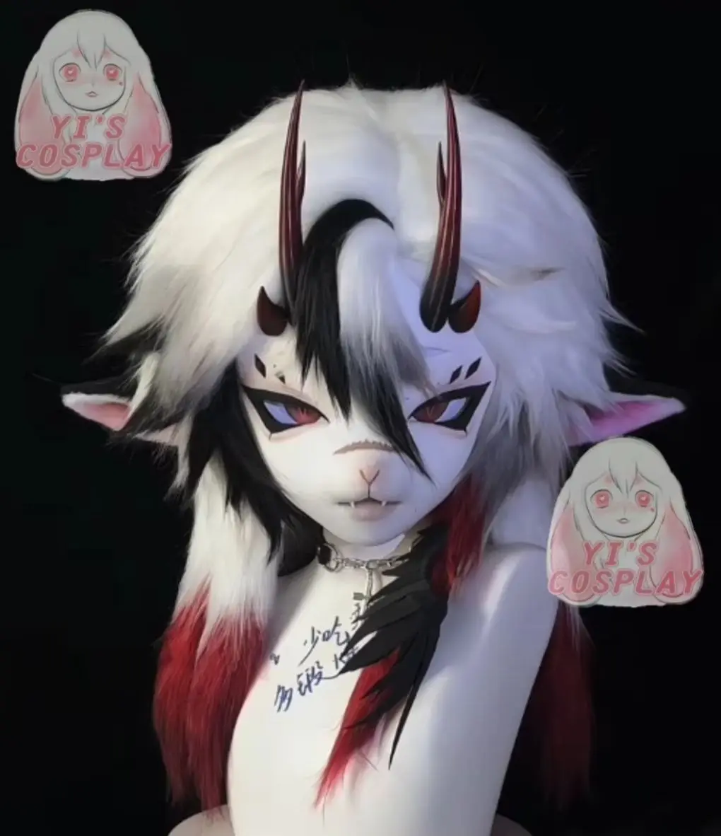

Yis cosplay Custom Furry head Kigurumi Head Cosplay Kemono Fursuit Handmade Headsets Beast Customized Fursuit Kemono Head