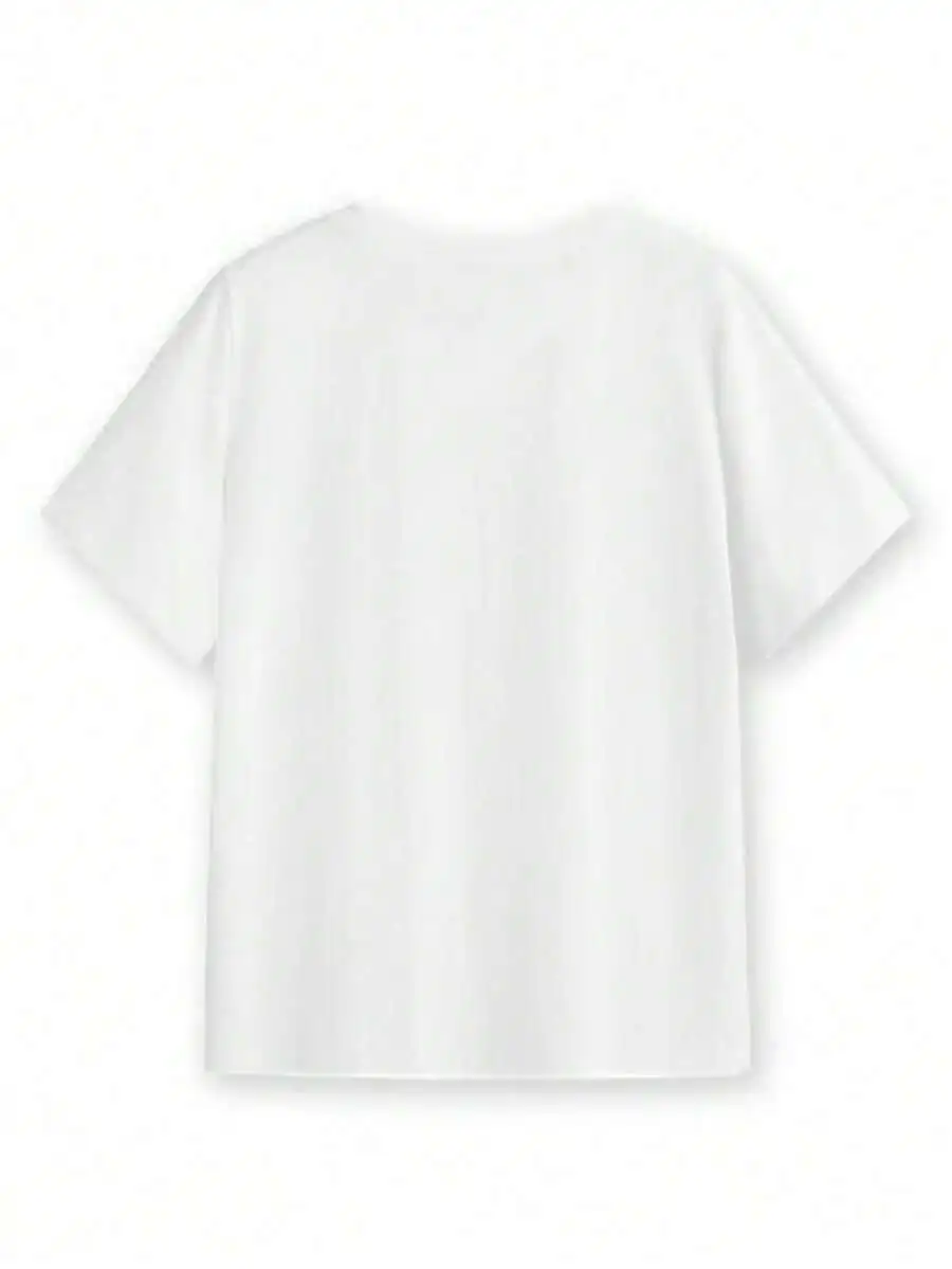 Unisex SWAG Slogan Print Unique Y2K Streetwear Casual Short Sleeve Crew Neck Graphic T‑Shirt Tee Top