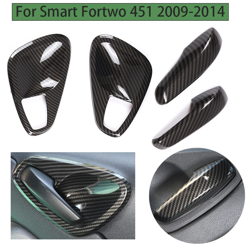 

Дверной подлокотник, ручка, накладка и дверная чаша, наклейка из углеродного волокна для Mercedes Smart Fortwo 451 2009-2014