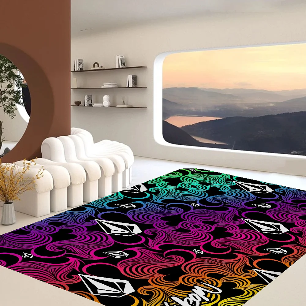 

V-Volcom LOGO Kitchen Mat Nordic Style Bedroom Living Room Doormat Home Balcony Anti-Slip Welcome Rug