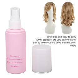 1pcs 100ml Wig Care Solution Hair System Anti-frizz Smooth Tangles Protection Synthetic Hair Anti-static Conditioner Spray