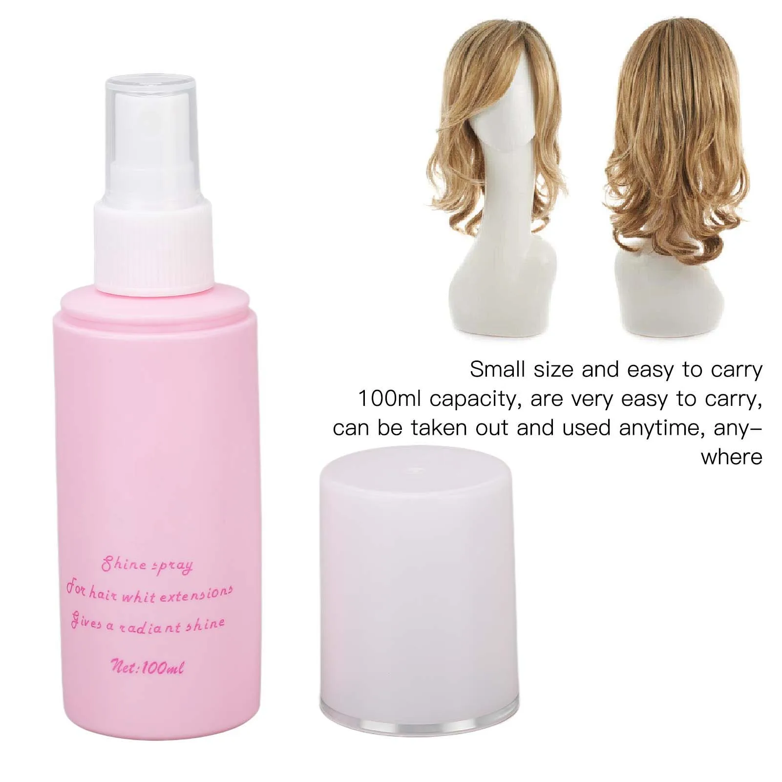 1pcs 100ml Wig Care Solution Hair System Anti-frizz Smooth Tangles Protection Synthetic Hair Anti-static Conditioner Spray