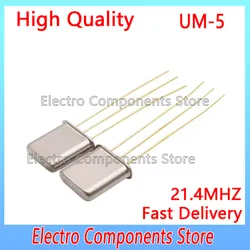5PCS 21.4MHZ Ceramic Filter UM-5 21.4M 21.400MHZ Passive Crystal SAW Filter 21.4M 21.400M 3Pin DIP-3