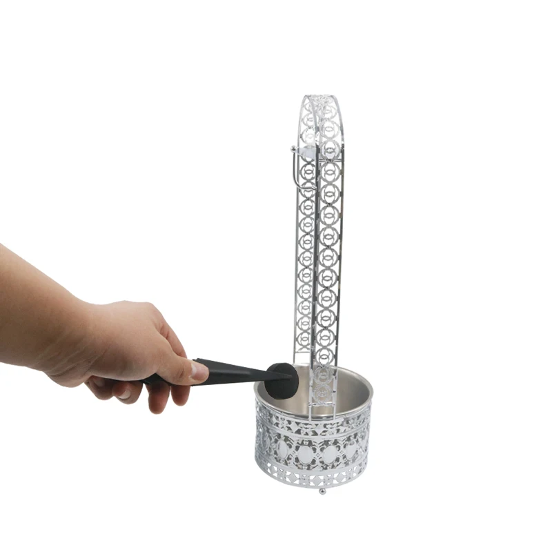 Silver Decorative Pattern Hookah Charcoal Holder Basket Metal For Hookah Shisha Chicha Smoking Cachimbas Nargile Acessories