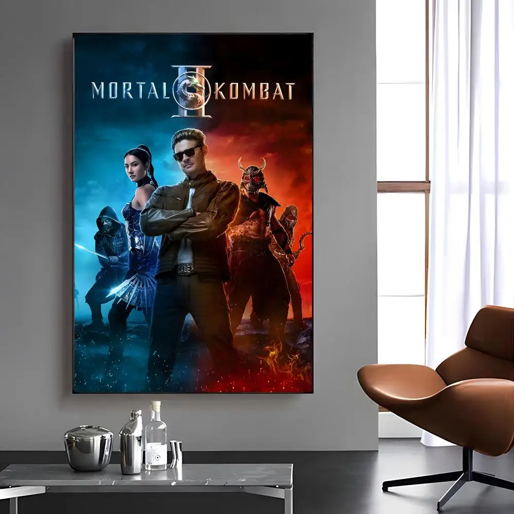 M-Mortal K-Kombat Painting Calligraphy Canvas Painting Art For Bathroom, Living Room Home Wall Decor Picture